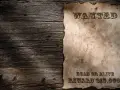 Stary, zniszczony list gończy wzór na drewnianej ścianie. "WANTED DEAD OR ALIVE REWARD $10,000".