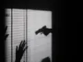 Cień dłoni z pistoletem grozi dwóm dłoniom, które próbują się zasłonić. To scena jak z filmu o świadku koronnym.
