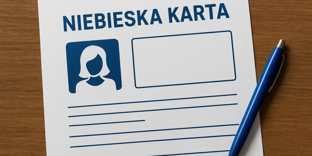 Niebieska karta z ikoną kobiety i polami do wypełnienia. Dokument ten może być kluczowy w ustalaniu konsekwencji dla sprawcy przemocy.
