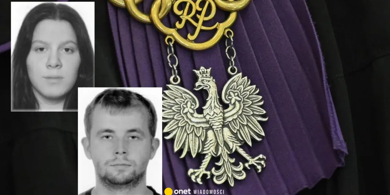 Dwie twarze, jedna z długimi włosami, druga z krótkimi, obok orła na todze sędziowskiej. Czy to nowy rejestr przestępców seksualnych?