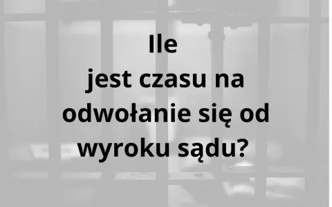 Ile jest czasu na odwołanie się od wyroku sądu? Pytanie o termin po ogłoszeniu wyroku w sprawie karnej.