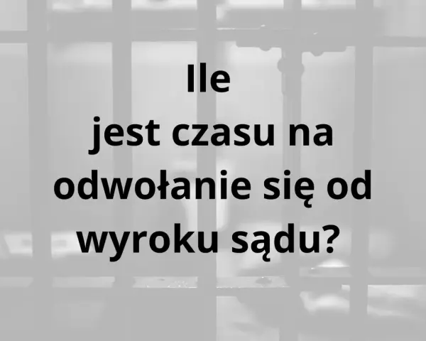Ile jest czasu na odwołanie się od wyroku sądu? Pytanie o termin po ogłoszeniu wyroku w sprawie karnej.