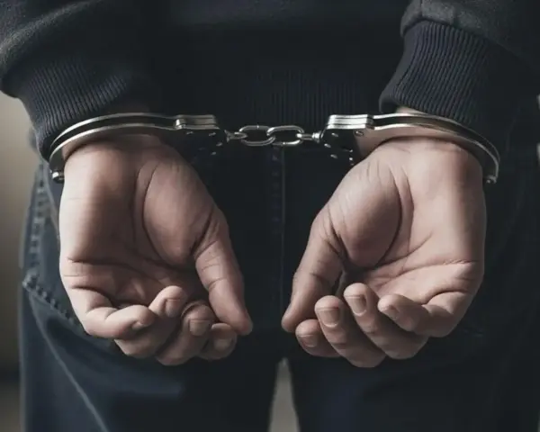 Dłonie w kajdankach, z tyłu. Czy policja informuje o zatrzymaniu rodzinę?
