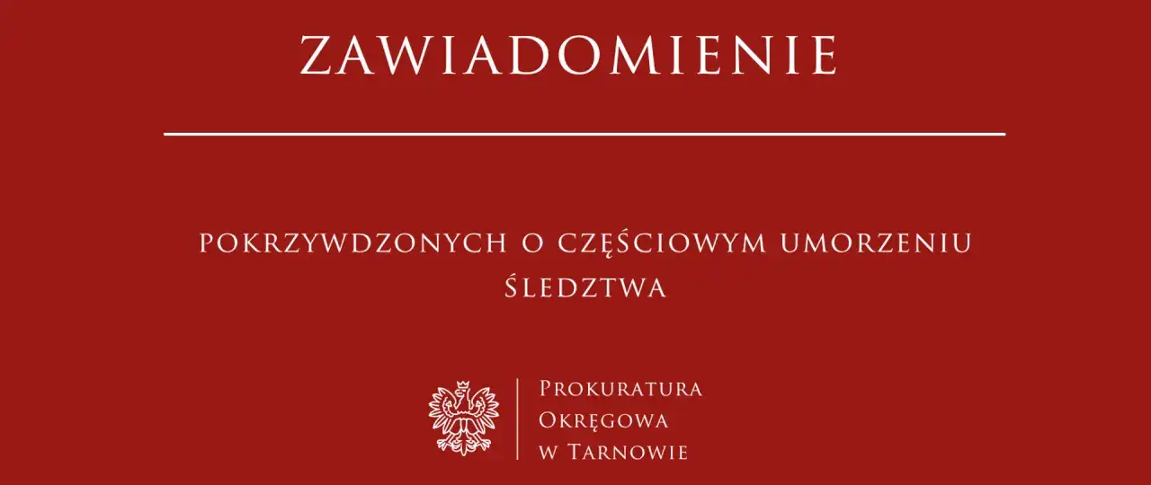 Zawiadomienie o częściowym umorzeniu śledztwa. Kiedy kończy się postępowanie przygotowawcze, pokrzywdzeni otrzymują takie dokumenty.